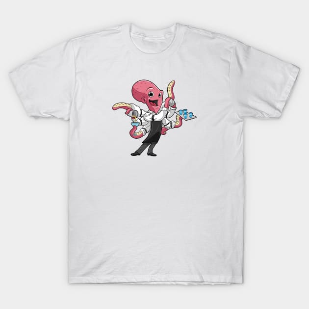 Bartender Barkeeper Octopus Squid Funny Gift T-Shirt by bigD